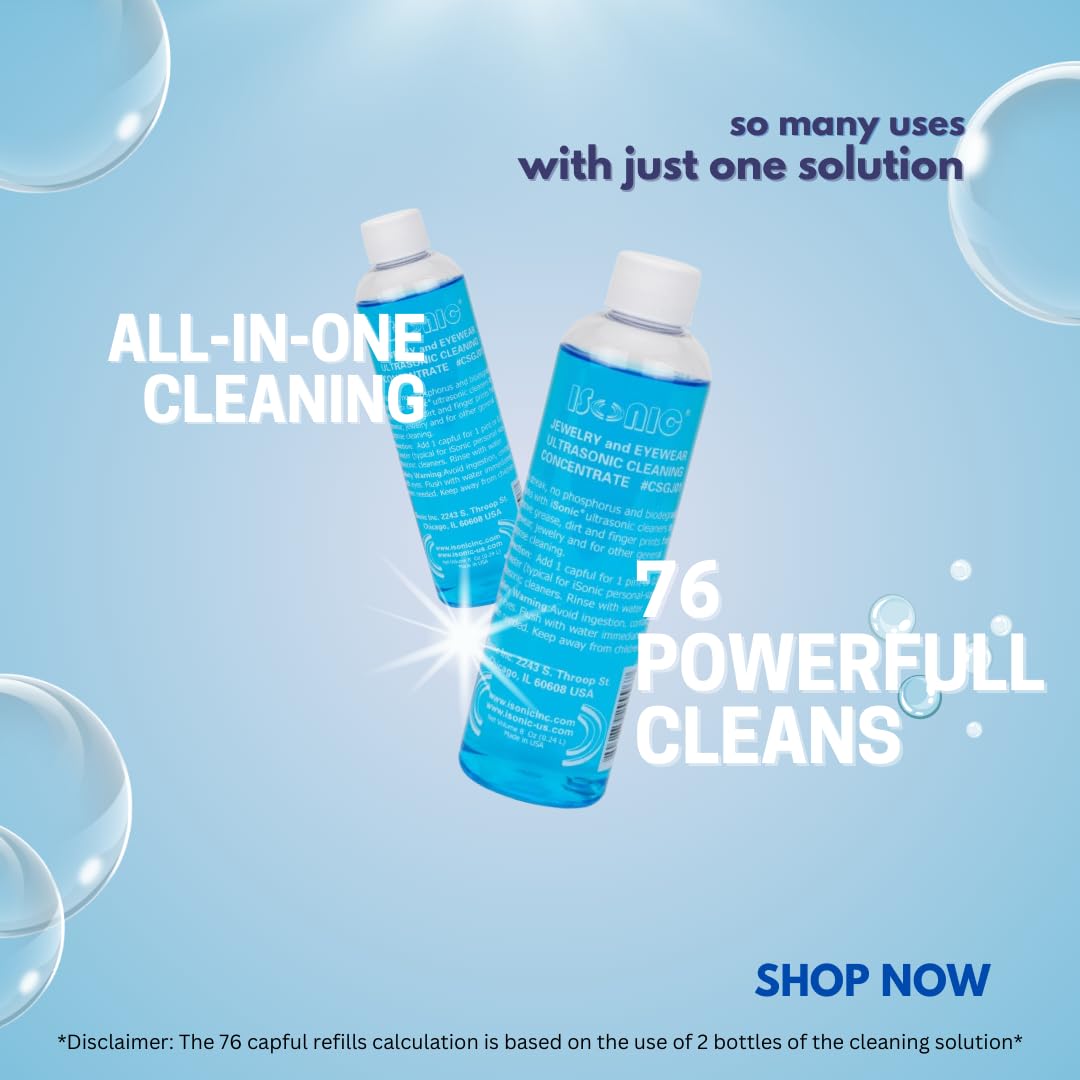 CSGJ01 | iSonic® Jewelry and Eyewear Cleaning Solution Concentrate
