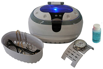 CD2800+CSGJ01 | iSonic® Personal Ultrasonic Cleaner with Jewelry/Eyewear Cleaning Solution Concentrate CSGJ01, 8OZ, Promotional Price!