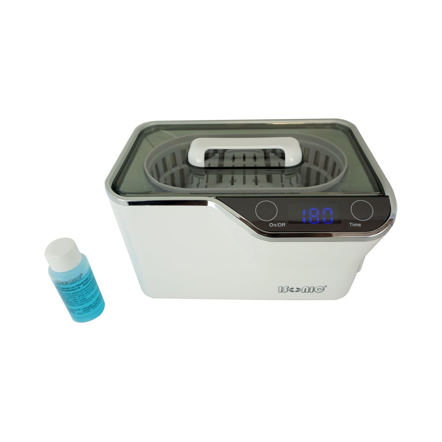 CDS100 | iSonic® Digital Touch Sensing Ultrasonic Cleaner, 1.3Pt/0.6L, white color, for jewelry, eyeglasses, watches