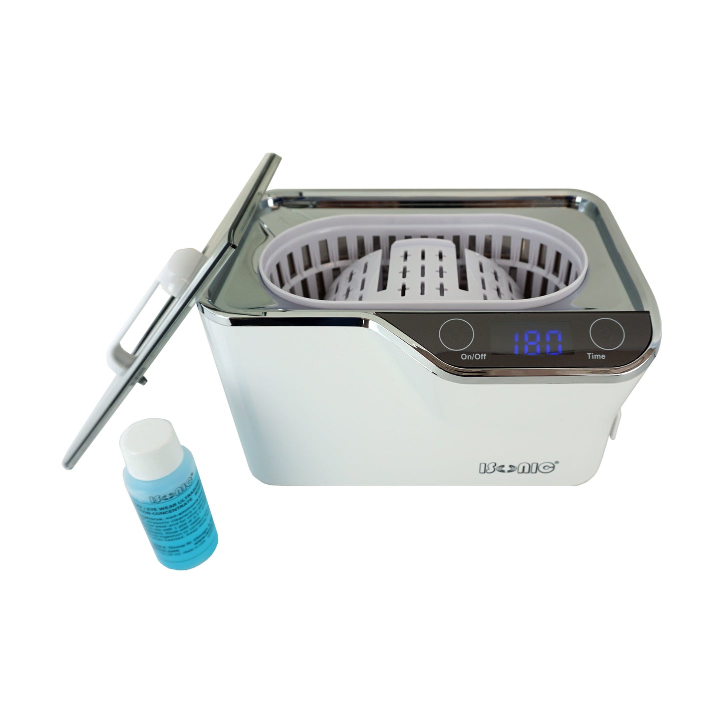 CDS100 | iSonic® Digital Touch Sensing Ultrasonic Cleaner, 1.3Pt/0.6L, white color, for jewelry, eyeglasses, watches