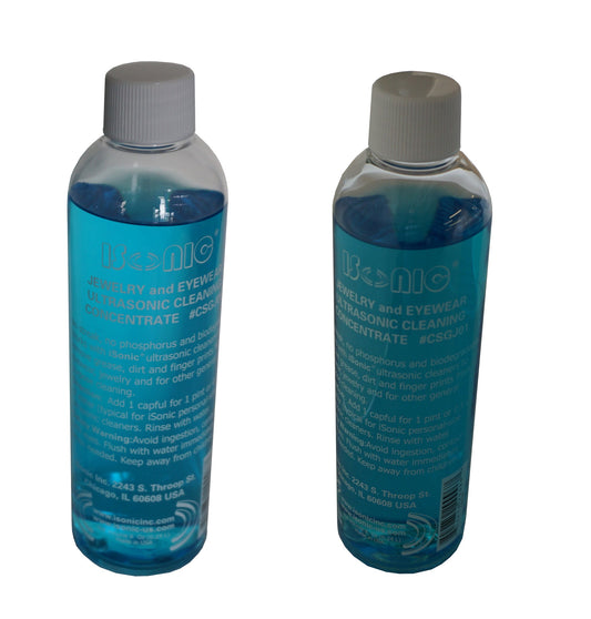 CSGJ01x2 Free Shipping | iSonic® Jewelry and Eyewear Cleaning Solution Concentrate - 2 x 8oz Bottles, Free Shipping!