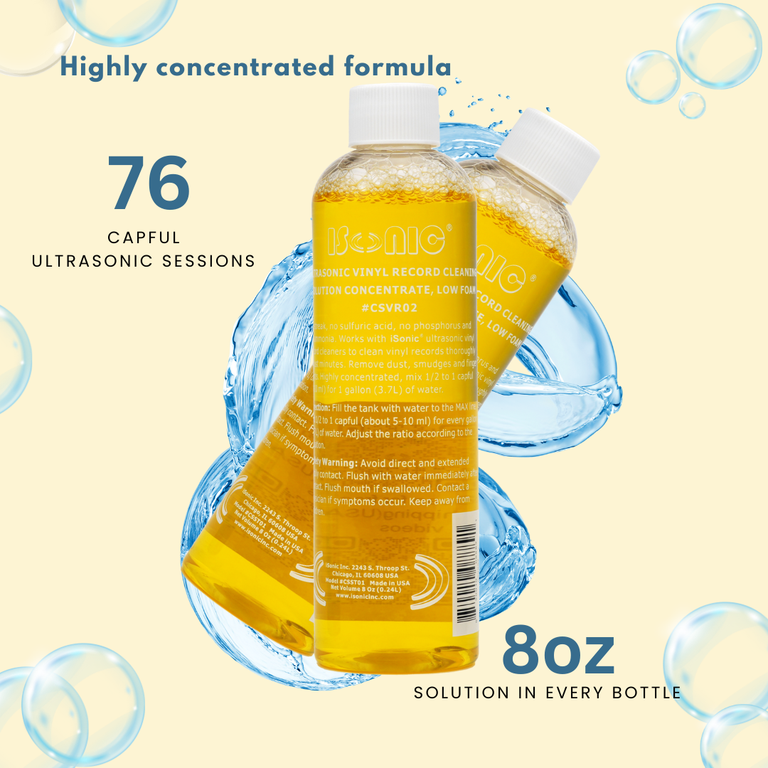 CSVR02 | iSonic® Low Foam Ultrasonic Vinyl Record Cleaning Solution Concentrate