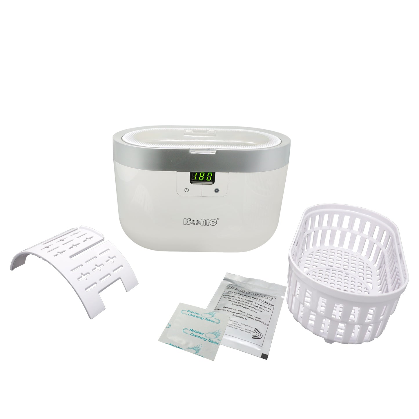 D2830 | iSonic® Digital Ultrasonic Cleaner for extra large size dentures, large joined dental or sleep apnea appliances