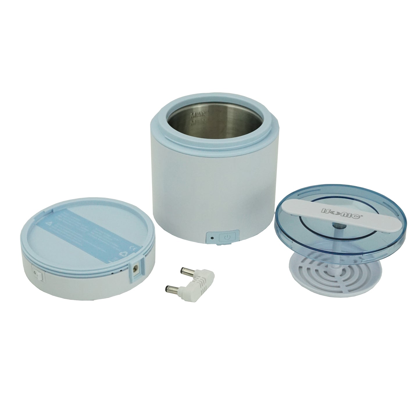 DS180-B+CSDW01 | iSonic® Portable Ultrasonic Retainer/Denture Cleaner with Denture/Retainer/Appliance Cleaning Crystal CSDW01, 8OZ