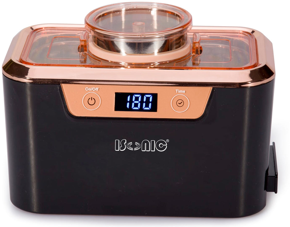 DS310-BR+CSGJ01 | iSonic® Miniaturized Commercial Ultrasonic Cleaner, with integrated ss. beaker plus Jewely/Eyewear Cleaning Solution Concentrate, Promotional Price!
