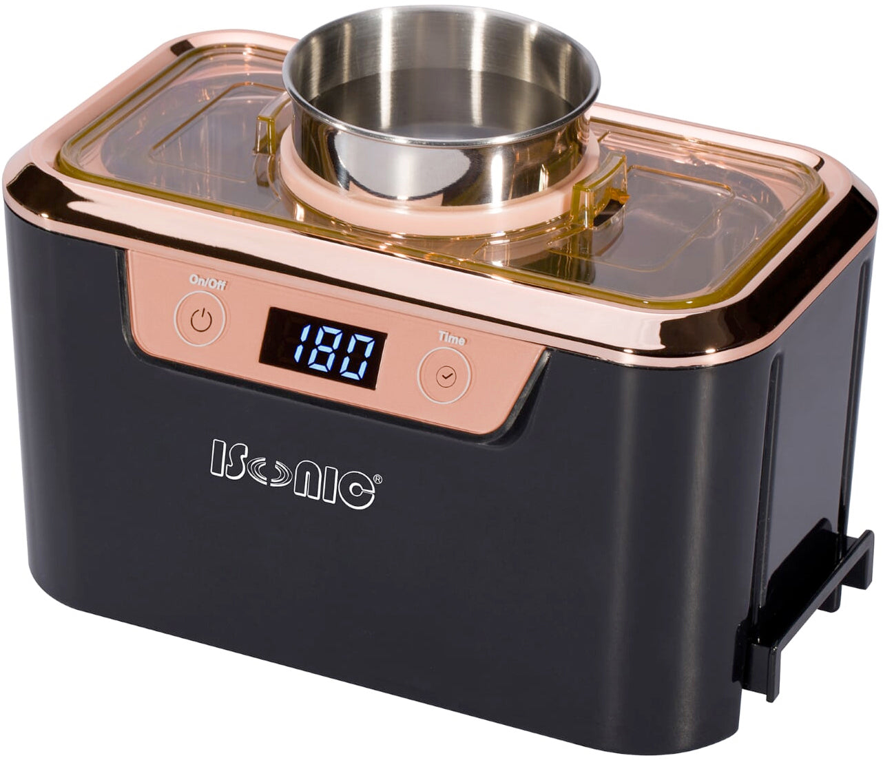 DS310-BR+CSGJ01 | iSonic® Miniaturized Commercial Ultrasonic Cleaner, with integrated ss. beaker plus Jewely/Eyewear Cleaning Solution Concentrate, Promotional Price!