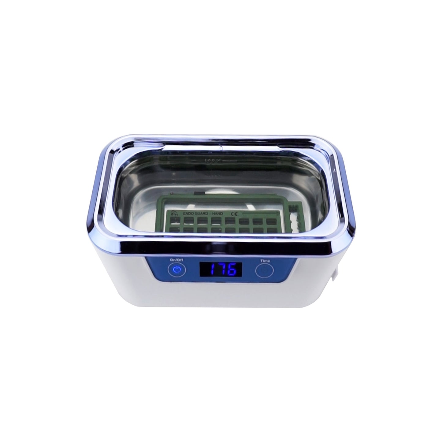 DS310-WS-D | iSonic® Miniaturized Commercial Ultrasonic Cleaner, white with sapphire blue colors, for dental applications