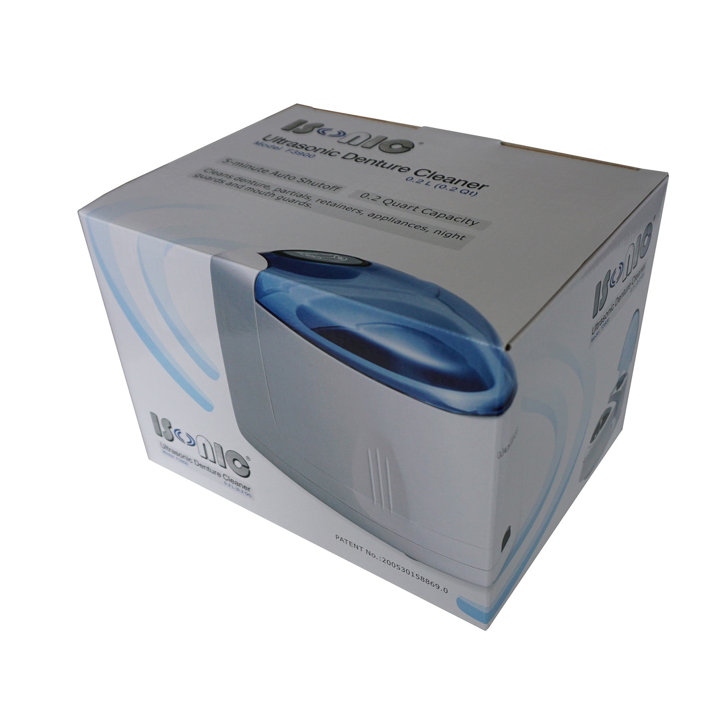 F3900+CSDW01 | iSonic® Ultrasonic Denture/Aligner/Retainer Cleaner plus 8OZ Cleaning Crystal, Promotional Price!