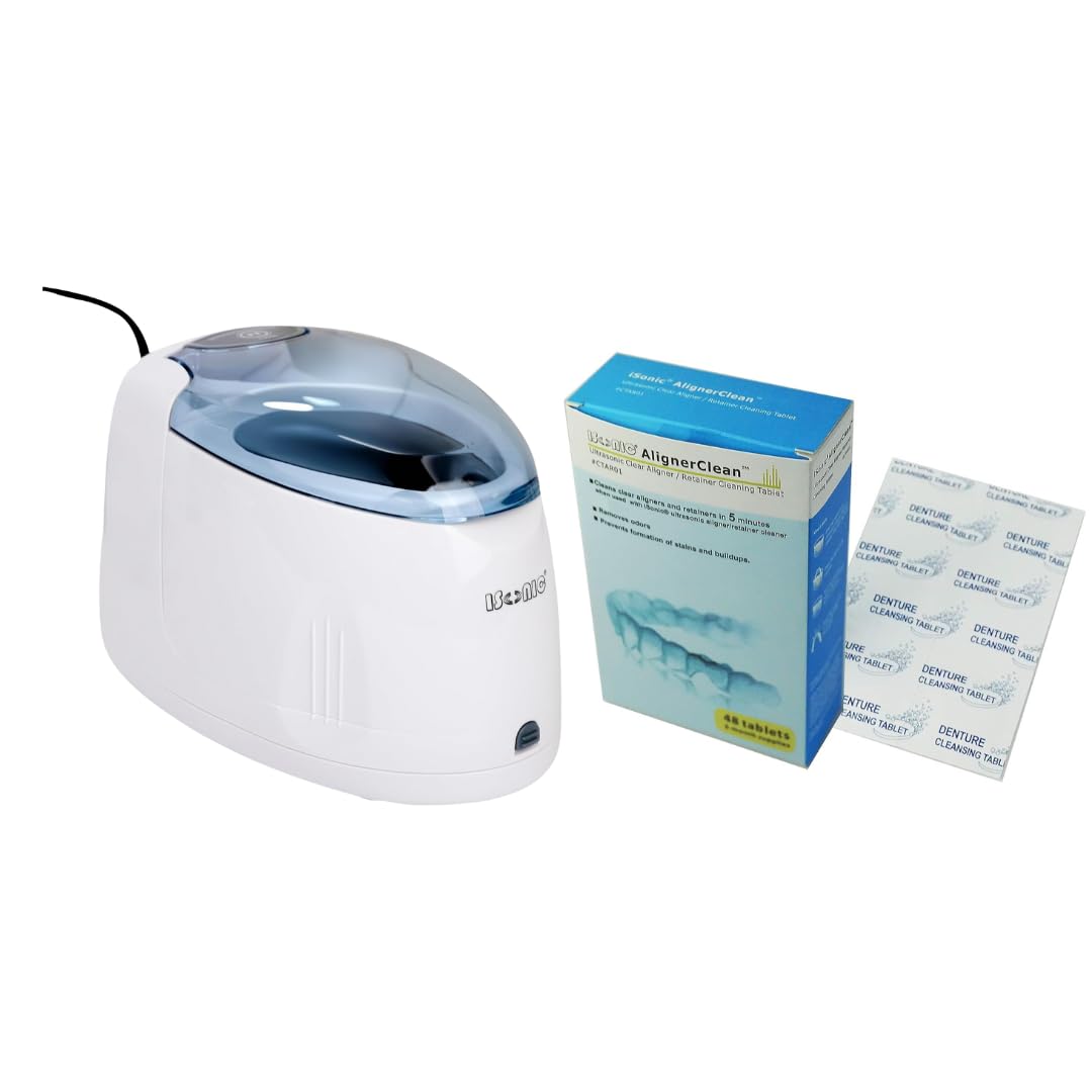 F3900 | iSonic® Ultrasonic Denture/Aligner/Retainer Cleaner, 110V 20W (tank is not removable, for portable unit, check DS180, DS180-B)