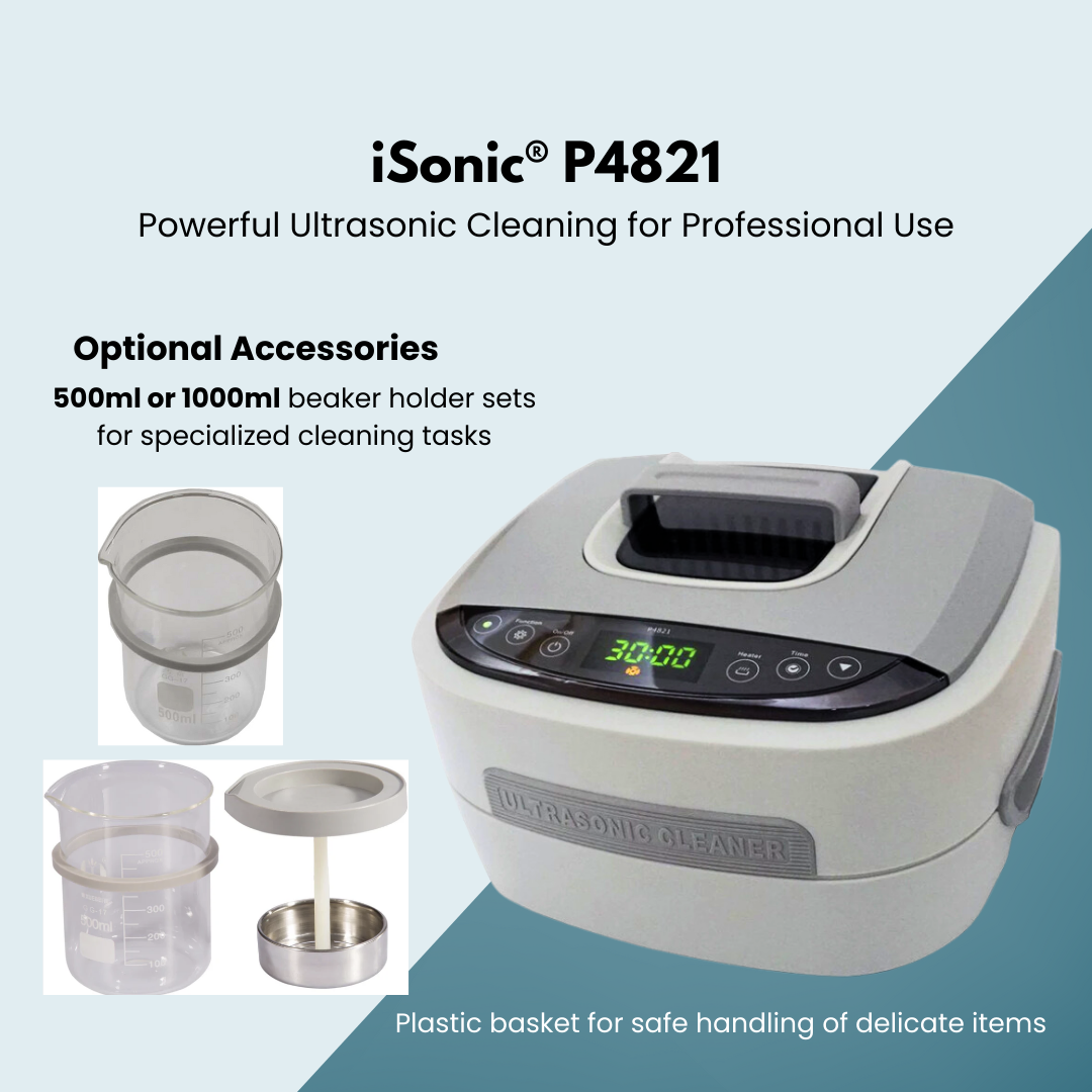 P4821+BHK01/03 | iSonic® P4821 + Beaker Holder Set (for DIY liposomal vitamin c or other supplements)