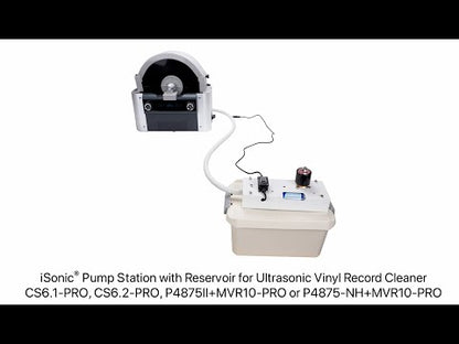 P4875II+MVR10-PRO | iSonic® Motorized Ultrasonic Vinyl Record Cleaner for 10 LPs, with Filter and Spin Drying, 2Gal/7.5L