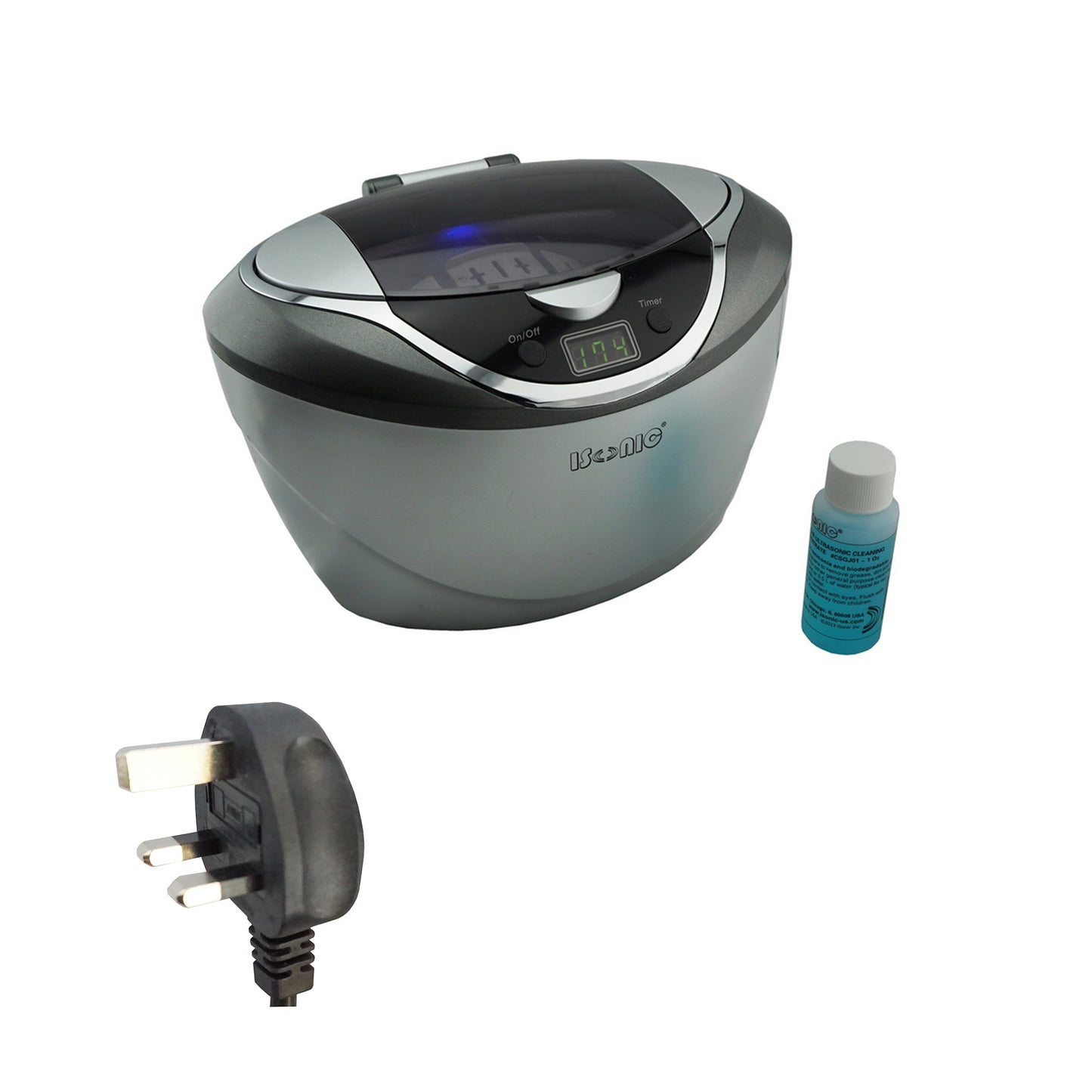 D2840 | iSonic® Digital Ultrasonic Cleaner, 0.8Qt/0.75L for large fashion sunglasses, jewelry