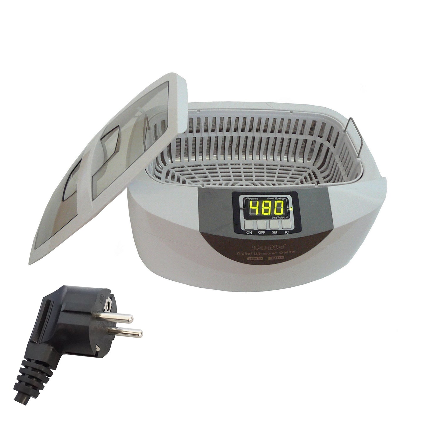 P4820 | iSonic® Ultrasonic Cleaner P4820, 2.6Qt/2.5L, 60W ultrasonic stack transducer, 80W heater