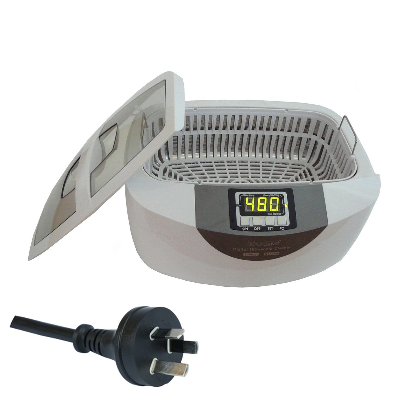 P4820 | iSonic® Ultrasonic Cleaner P4820, 2.6Qt/2.5L, 60W ultrasonic stack transducer, 80W heater