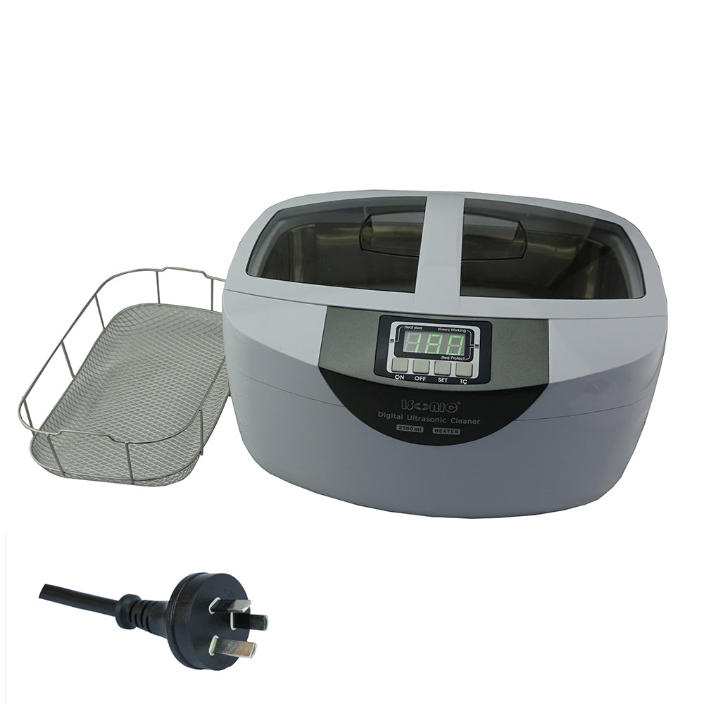 P4820 | iSonic® Ultrasonic Cleaner P4820, 2.6Qt/2.5L, 60W ultrasonic stack transducer, 80W heater