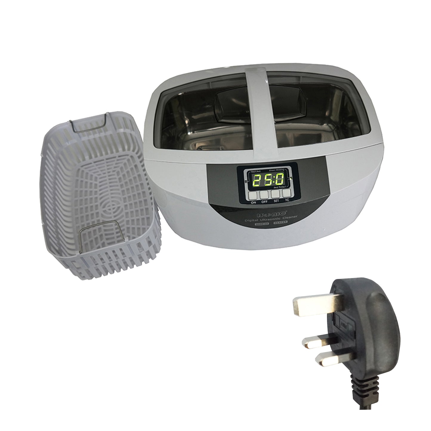 P4820 | iSonic® Ultrasonic Cleaner P4820, 2.6Qt/2.5L, 60W ultrasonic stack transducer, 80W heater
