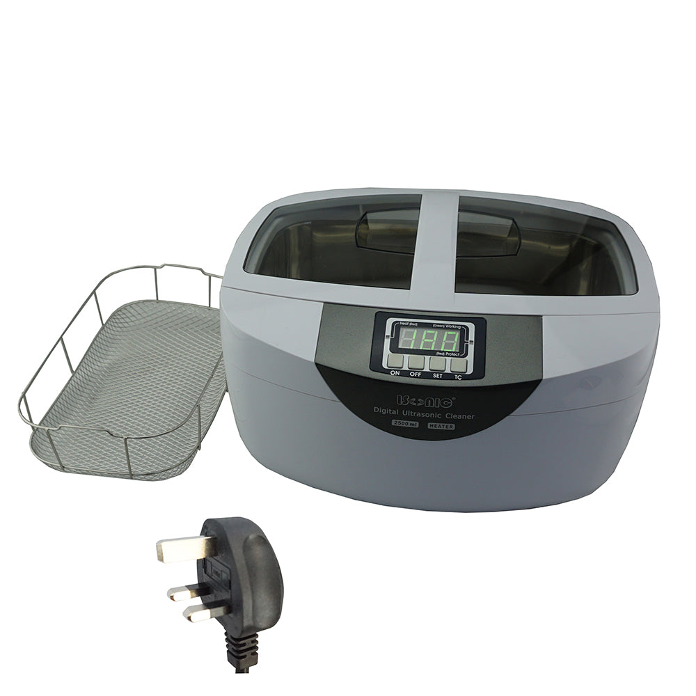 P4820 | iSonic® Ultrasonic Cleaner P4820, 2.6Qt/2.5L, 60W ultrasonic stack transducer, 80W heater