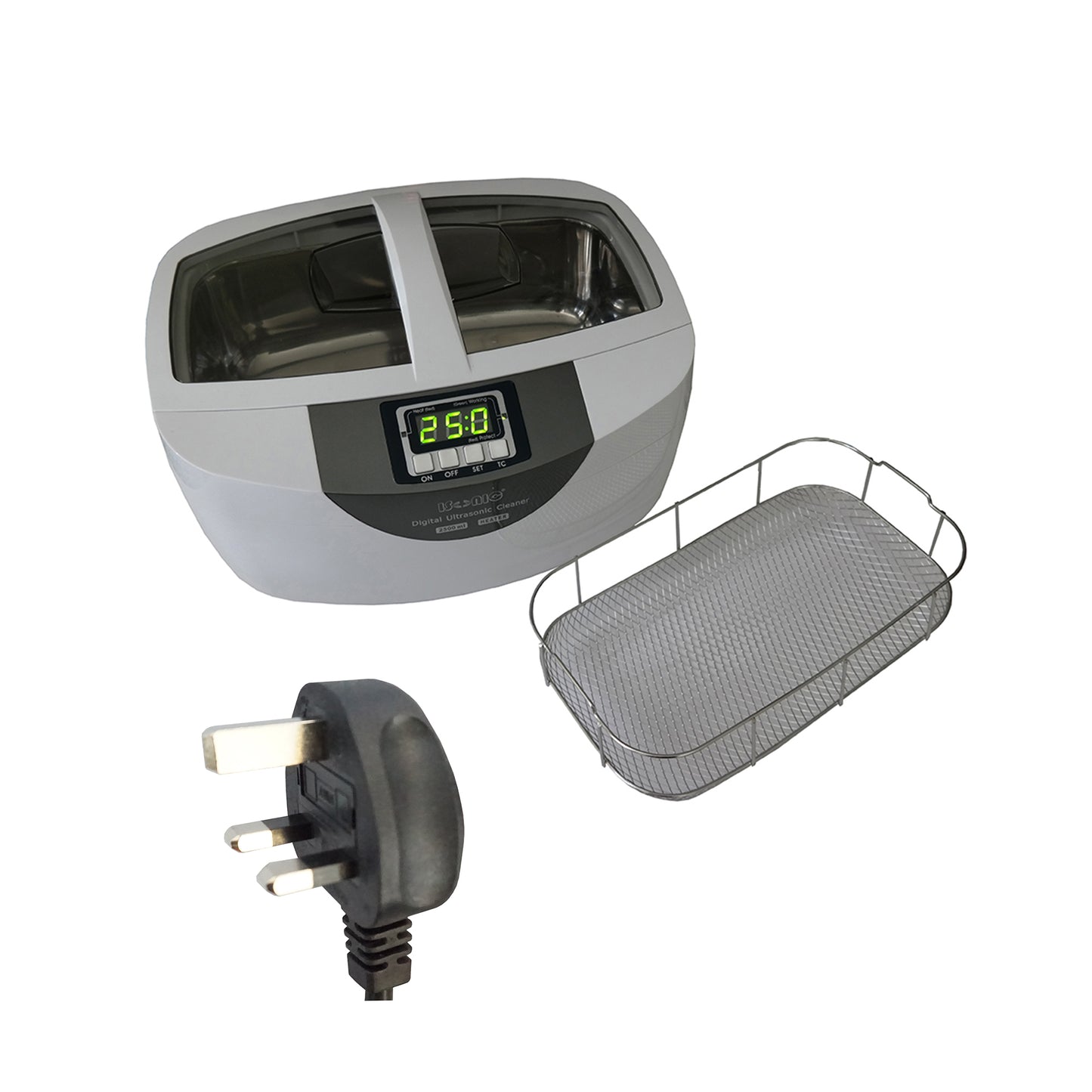 P4820 | iSonic® Ultrasonic Cleaner P4820, 2.6Qt/2.5L, 60W ultrasonic stack transducer, 80W heater