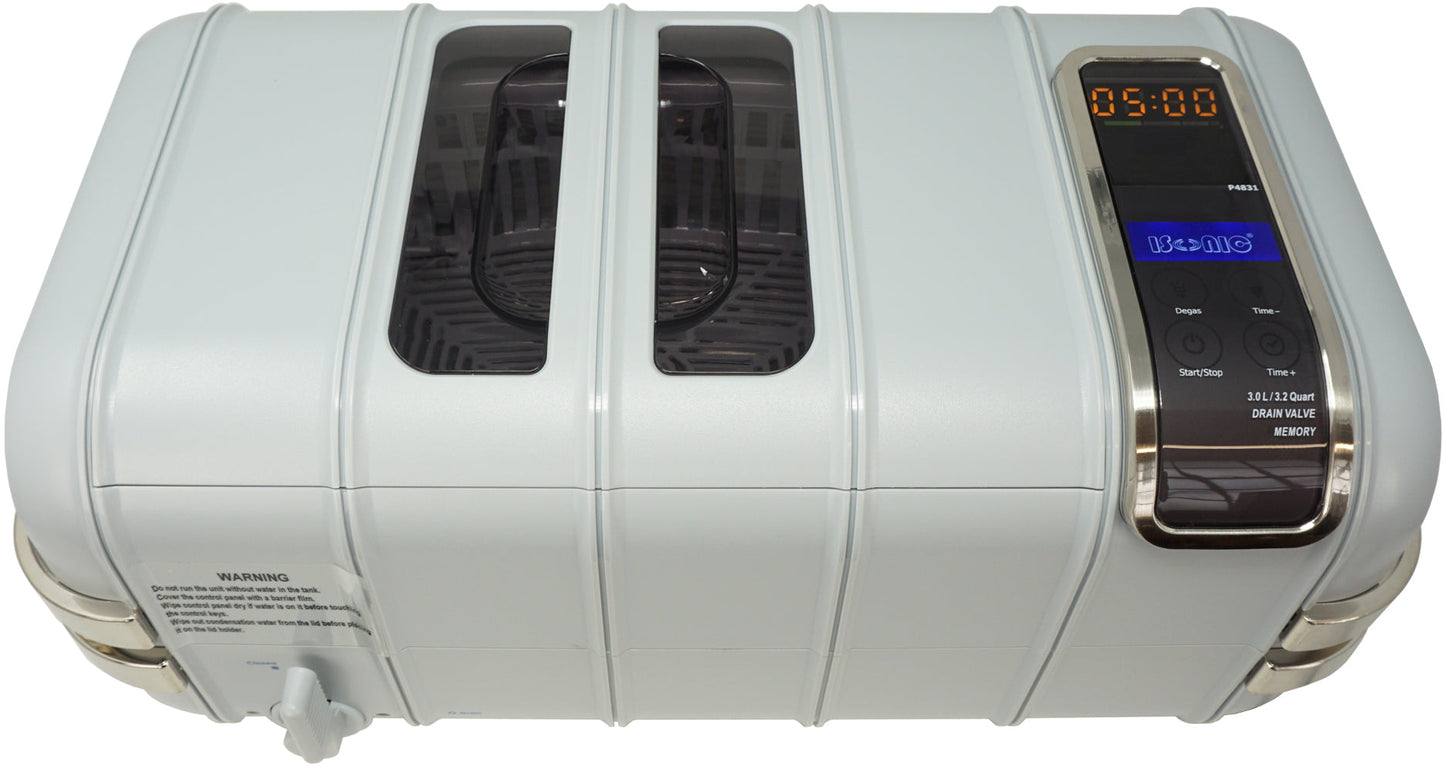 P4831-NH | iSonic® Ultrasonic Cleaner for Dental, Veterinary, Tattoo & Piercing, Surgical & Other Medical Applications, 3.2Qt/3L, ss. basket included