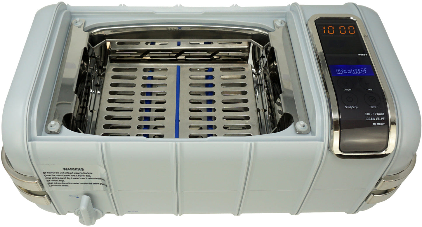 P4831-NH | iSonic® Ultrasonic Cleaner for Dental, Veterinary, Tattoo & Piercing, Surgical & Other Medical Applications, 3.2Qt/3L, ss. basket included