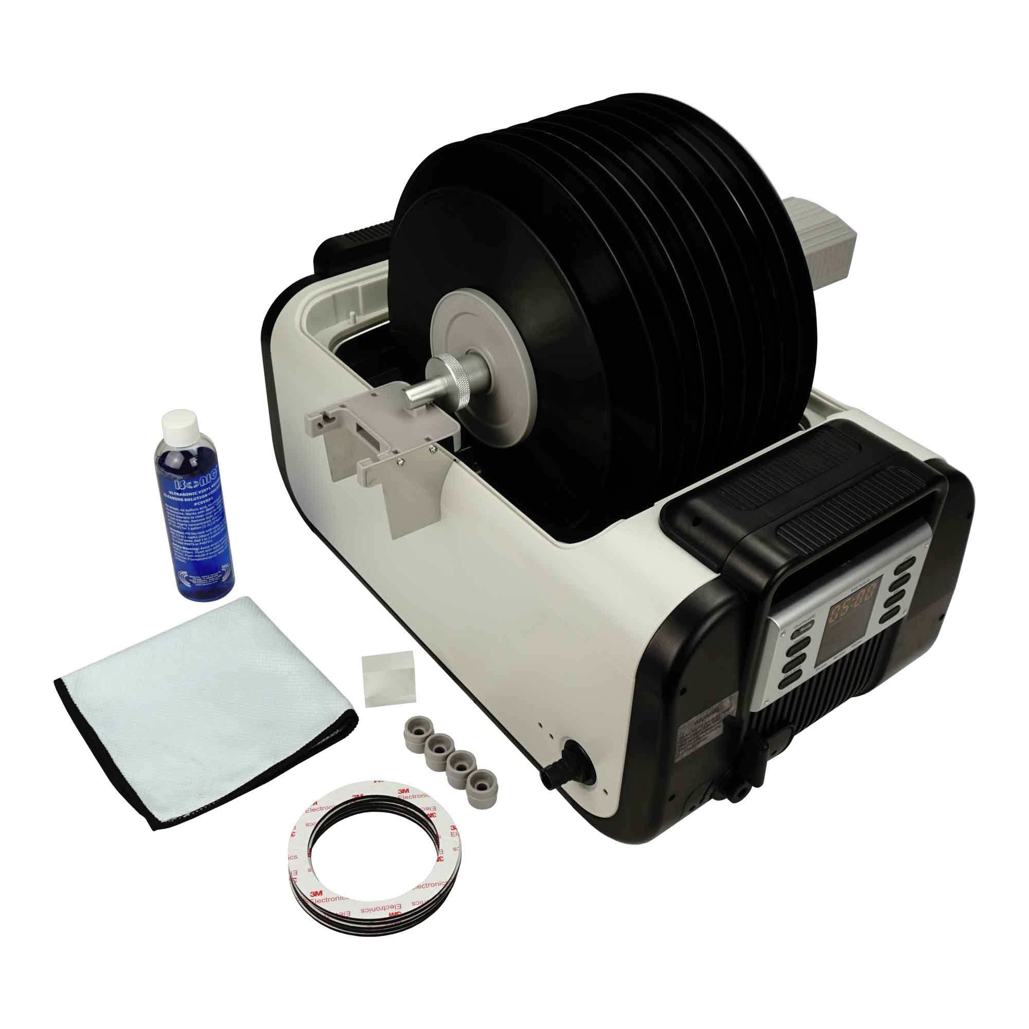 iSonic P4875II+MVR10 Motorized Ultrasonic Vinyl Record Cleaner, 110V (10-Records)