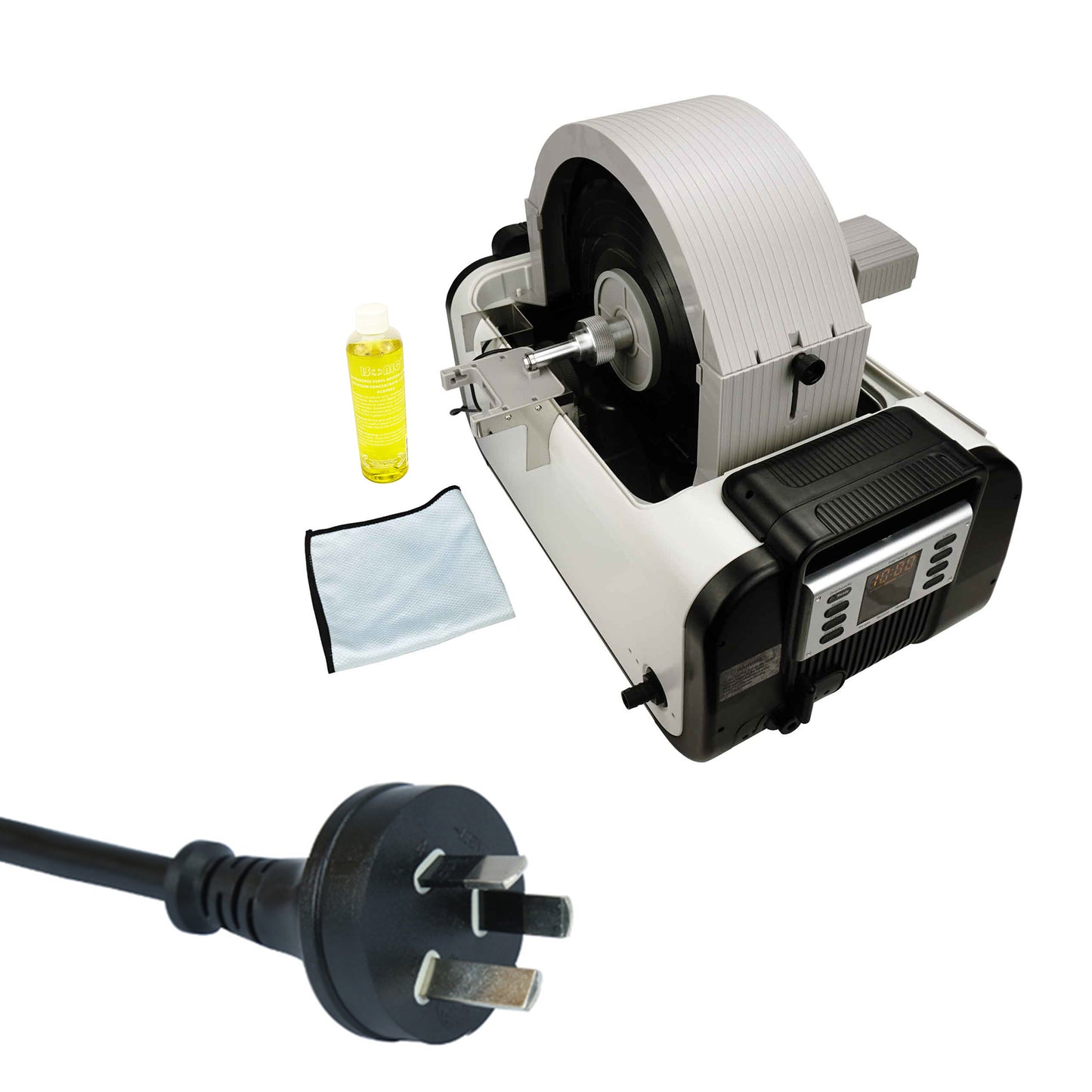 P4875II+MVR10-PRO | iSonic® Motorized Ultrasonic Vinyl Record Cleaner for 10 LPs, with Filter and Spin Drying, 2Gal/7.5L