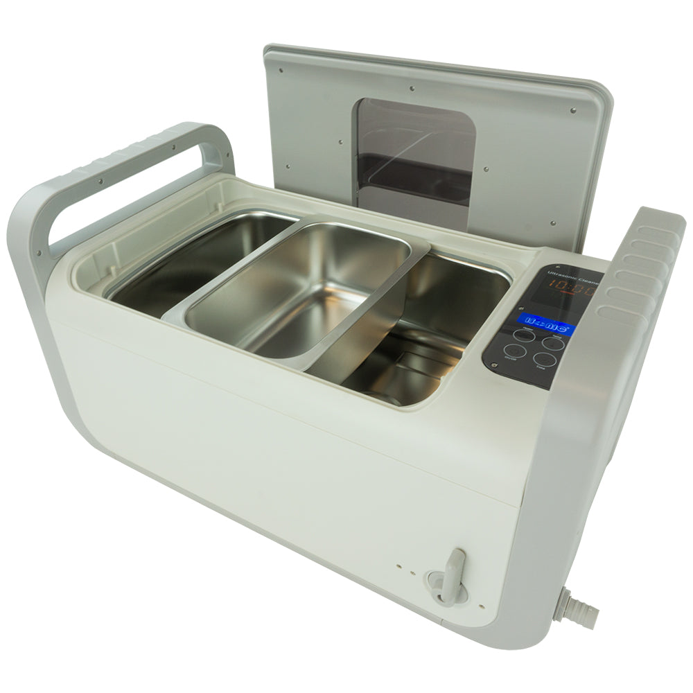 P4875 | iSonic® Commercial Ultrasonic Cleaner, 2Gal/7.5L, suspend-able plastic basket, heater, drain