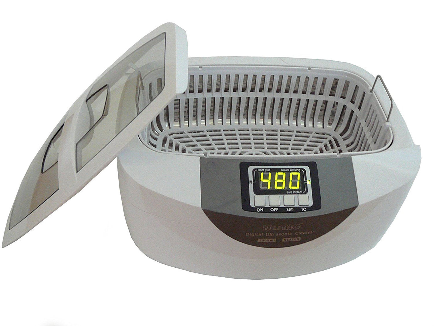P4820 | iSonic® Ultrasonic Cleaner P4820, 2.6Qt/2.5L, 60W ultrasonic stack transducer, 80W heater