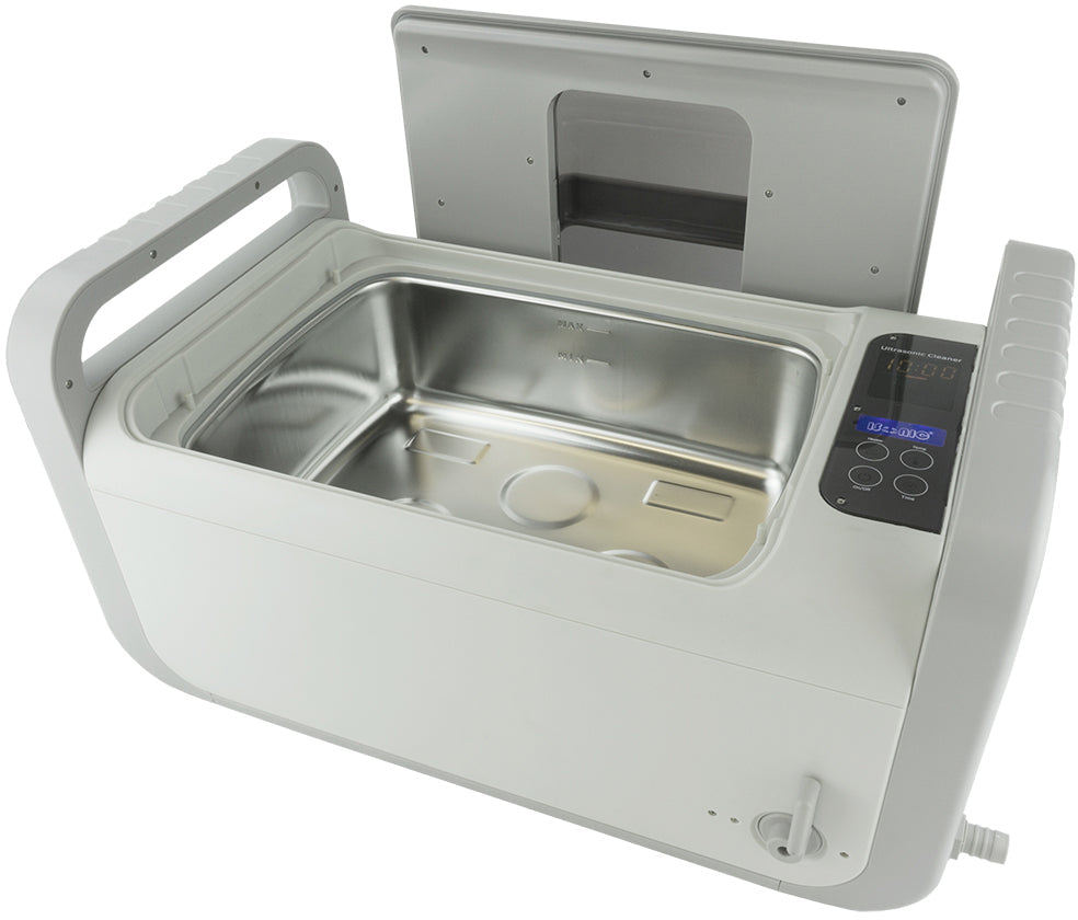 P4875 | iSonic® Commercial Ultrasonic Cleaner, 2Gal/7.5L, suspend-able plastic basket, heater, drain