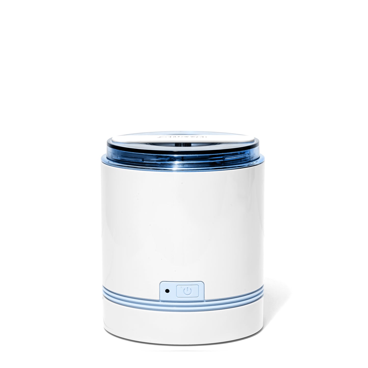 D1800 | iSonic® Compact Ultrasonic Jewelry Cleaner – Pearl White, Black & Rose Gold, Blue Trim