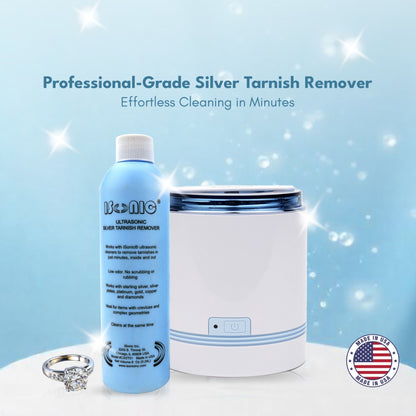 CSST01x2 Free Shipping | iSonic® Ultrasonic Silver Tarnish Remover - 2 x 8oz Bottles.