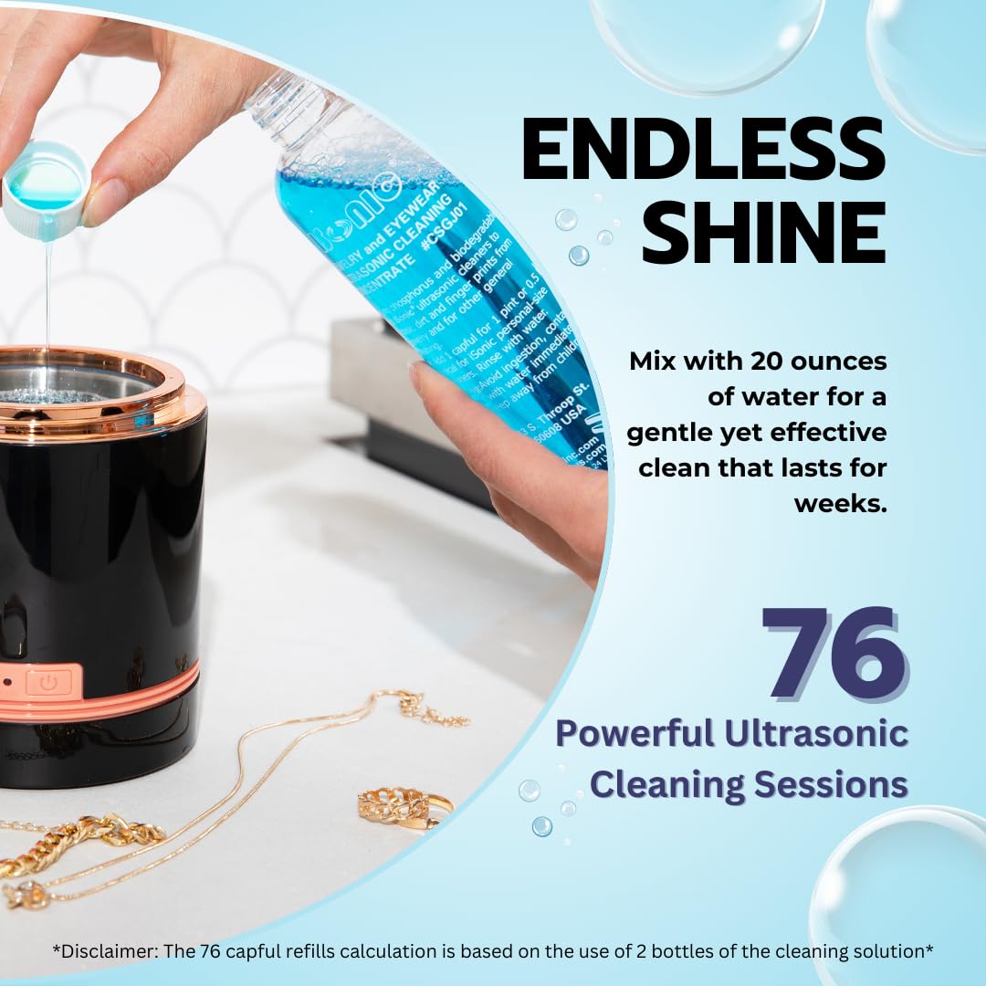 iSonic® CSGJ01 Jewelry and Eyewear Cleaning Solution Concentrate