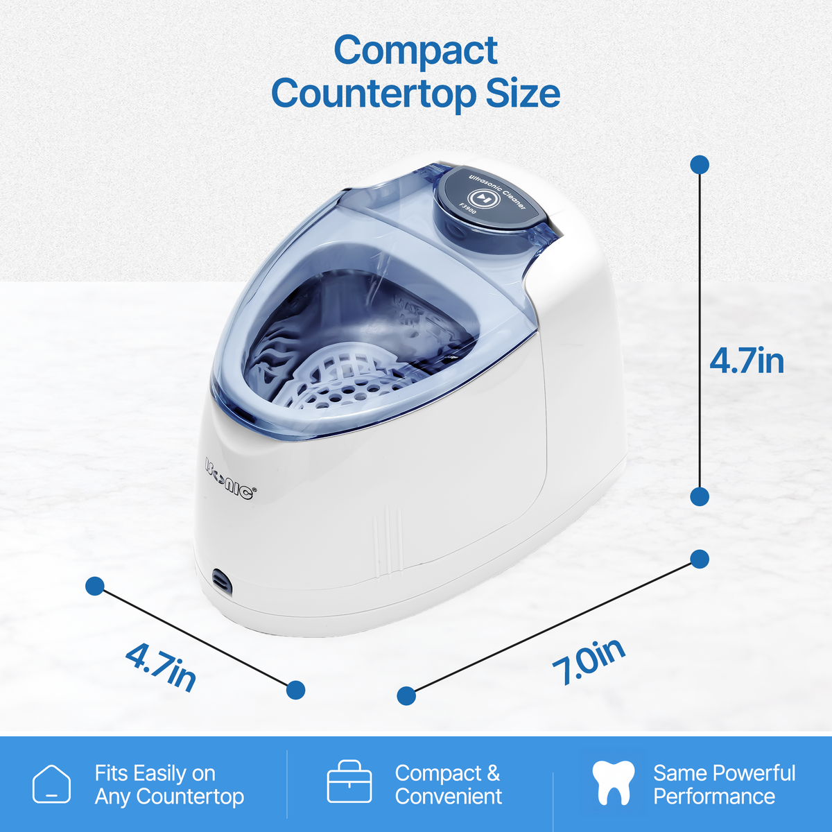 F3900 | iSonic® Ultrasonic Denture/Aligner/Retainer Cleaner, 110V 20W