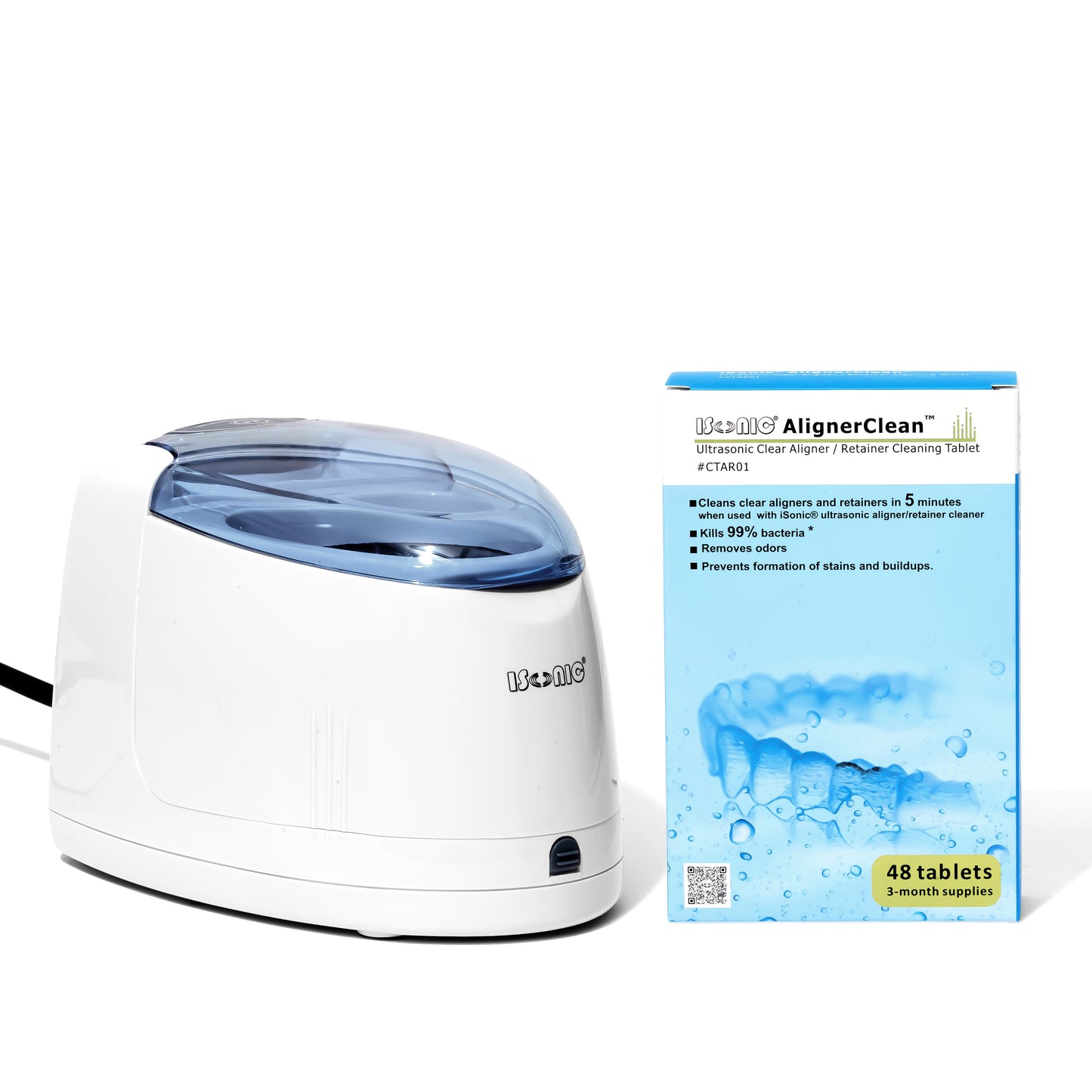 F3900 | iSonic® Ultrasonic Denture/Aligner/Retainer Cleaner, 110V 20W (tank is not removable, for portable unit, check DS180, DS180-B)