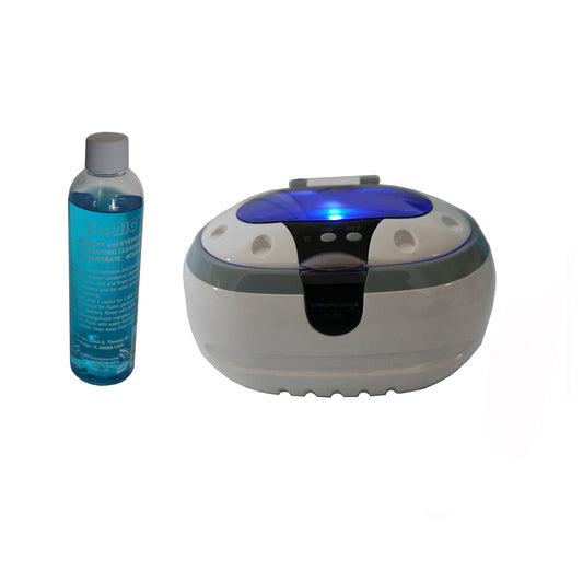 CD2800+CSGJ01 | iSonic® Personal Ultrasonic Cleaner with Jewelry/Eyewear Cleaning Solution Concentrate CSGJ01, 8OZ, Promotional Price!
