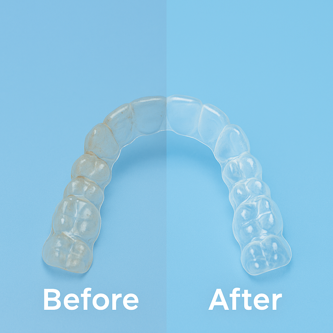 CSDW01 | iSonic® White Denture and Retainer Cleaning Crystal – Professional Ultrasonic Cleaner Solution, 8oz