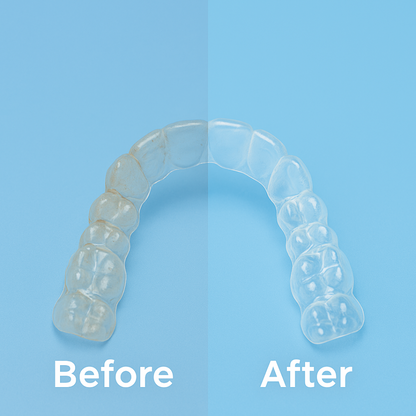 CSDW01 | iSonic® White Denture and Retainer Cleaning Crystal – Professional Ultrasonic Cleaner Solution, 8oz