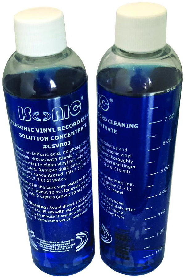 CSVR01x2 |  iSonic® Vinyl Record Cleaning Solution Concentrate - 2 x 8oz Bottles, Free Shipping