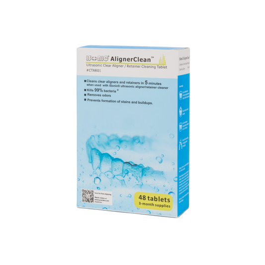 CTAR01 | iSonic® AlignerClean™ Ultrasonic Aligner/Retainer/Denture/CPAP Cleaning Tablet