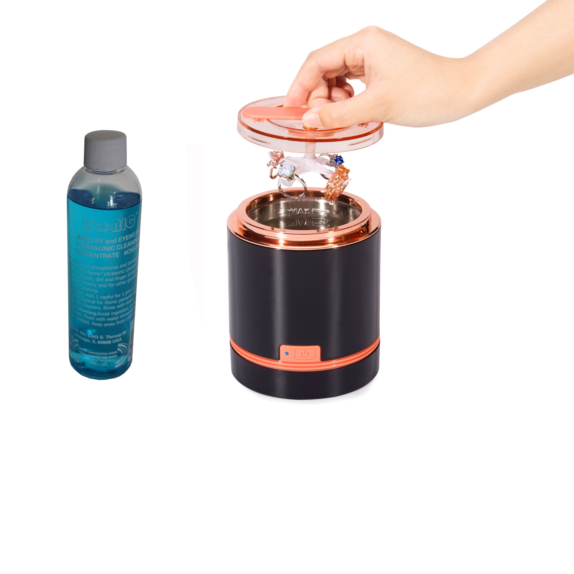 D1800-WS  iSonic® Compact Ultrasonic Jewelry Cleaner – iSonic Inc.