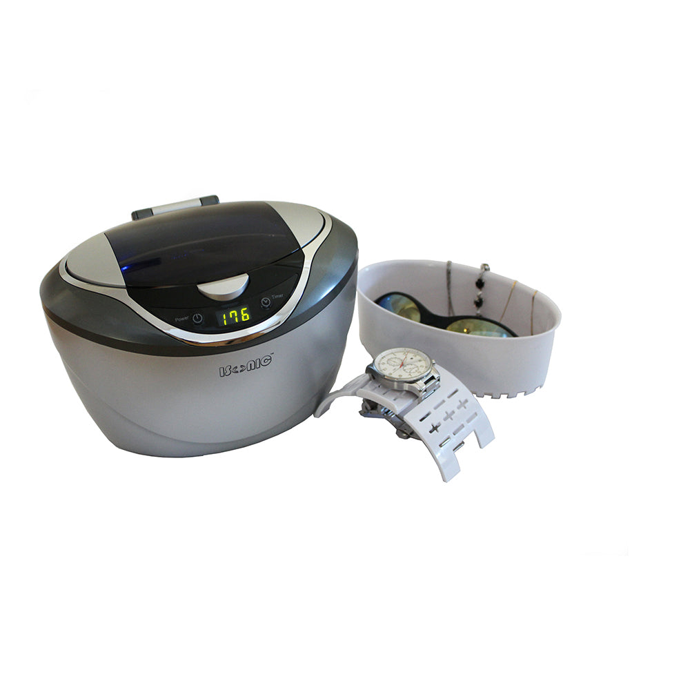 D2840+CSGJ01 | iSonic® Digital Ultrasonic Cleaner, with Jewelry/Eyewear Cleaning Solution Concentrate CSGJ01, 8OZ, Free Shipping!