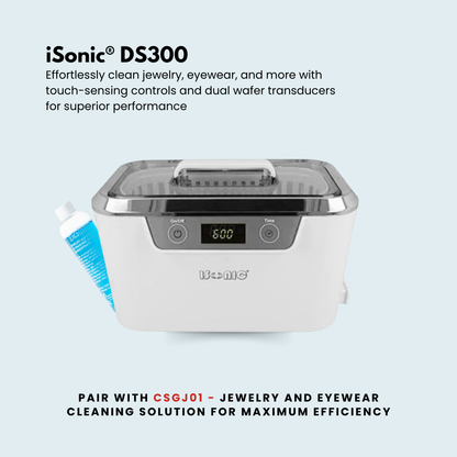 DS300 | iSonic® Digital Touch Sensing Professional Ultrasonic Cleaner, 0.9Qt/0.8L, with 2 wafer transducers