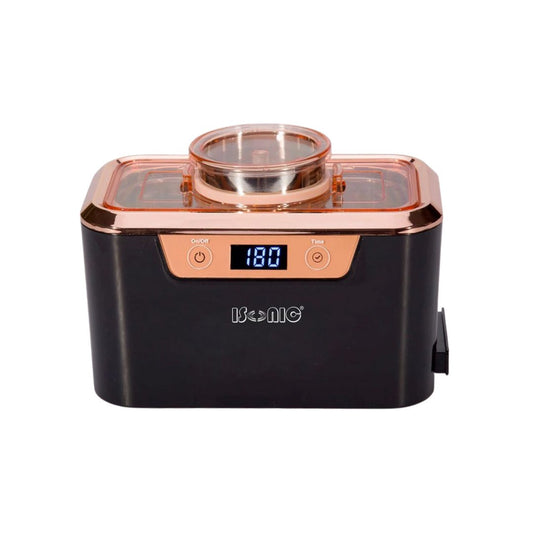 DS310-BR | iSonic® Miniaturized Commercial Ultrasonic Cleaner, black and rose gold colors, with integrated ss. beaker