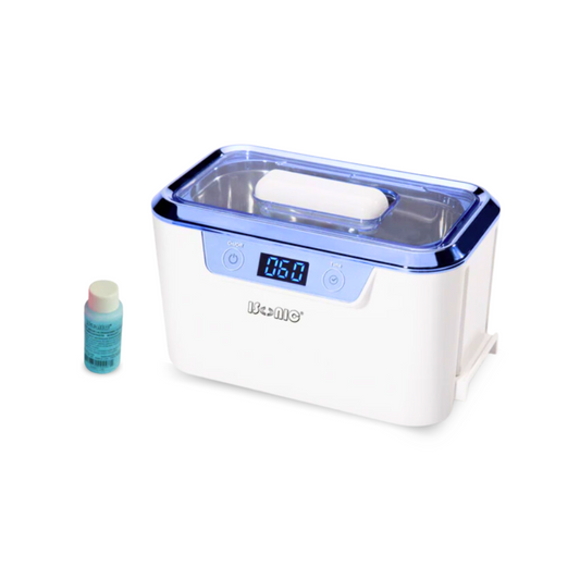 DS310-WS | iSonic® Miniaturized Commercial Ultrasonic Cleaner, white and sapphire blue colors