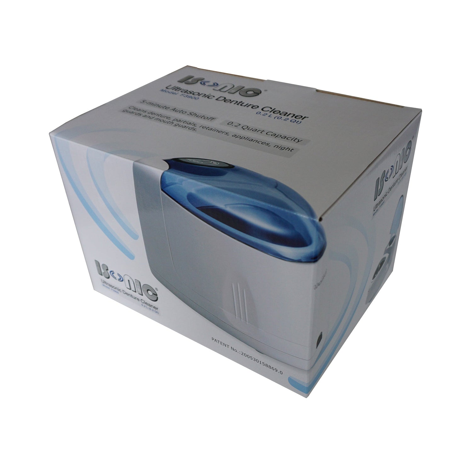 F3900+CSDW01 | iSonic® Ultrasonic Denture/Aligner/Retainer Cleaner plus 8OZ Cleaning Crystal, Free Shipping!