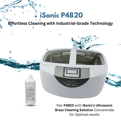 P4820 | iSonic® Ultrasonic Cleaner P4820, 2.6Qt/2.5L, 60W ultrasonic stack transducer, 80W heater