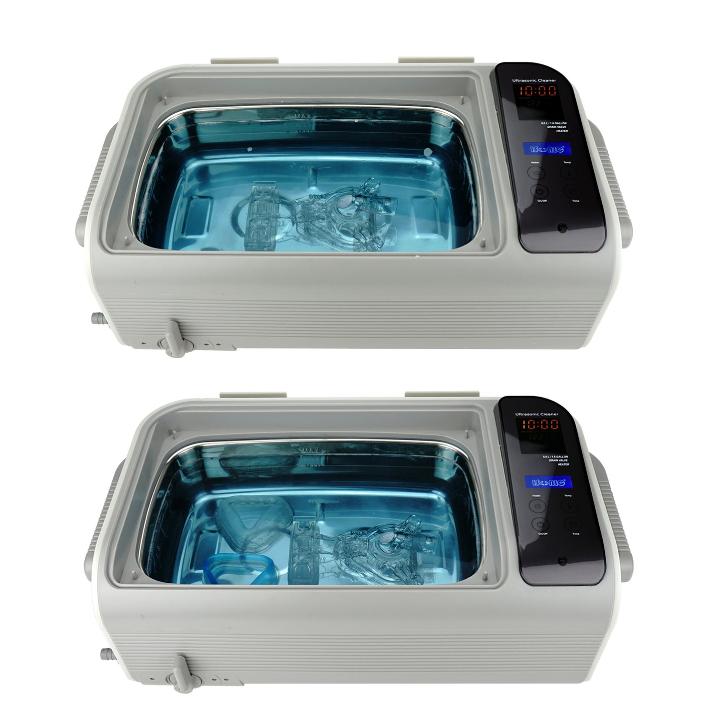 P4862-CPAP (large, lightly used) | iSonic® Ultrasonic CPAP/BiPAP Cleaner, 1.6Gal/6L, with a stainless steel weight bracket, a box of cleaning tablet, heater, drain. Free Shipping!