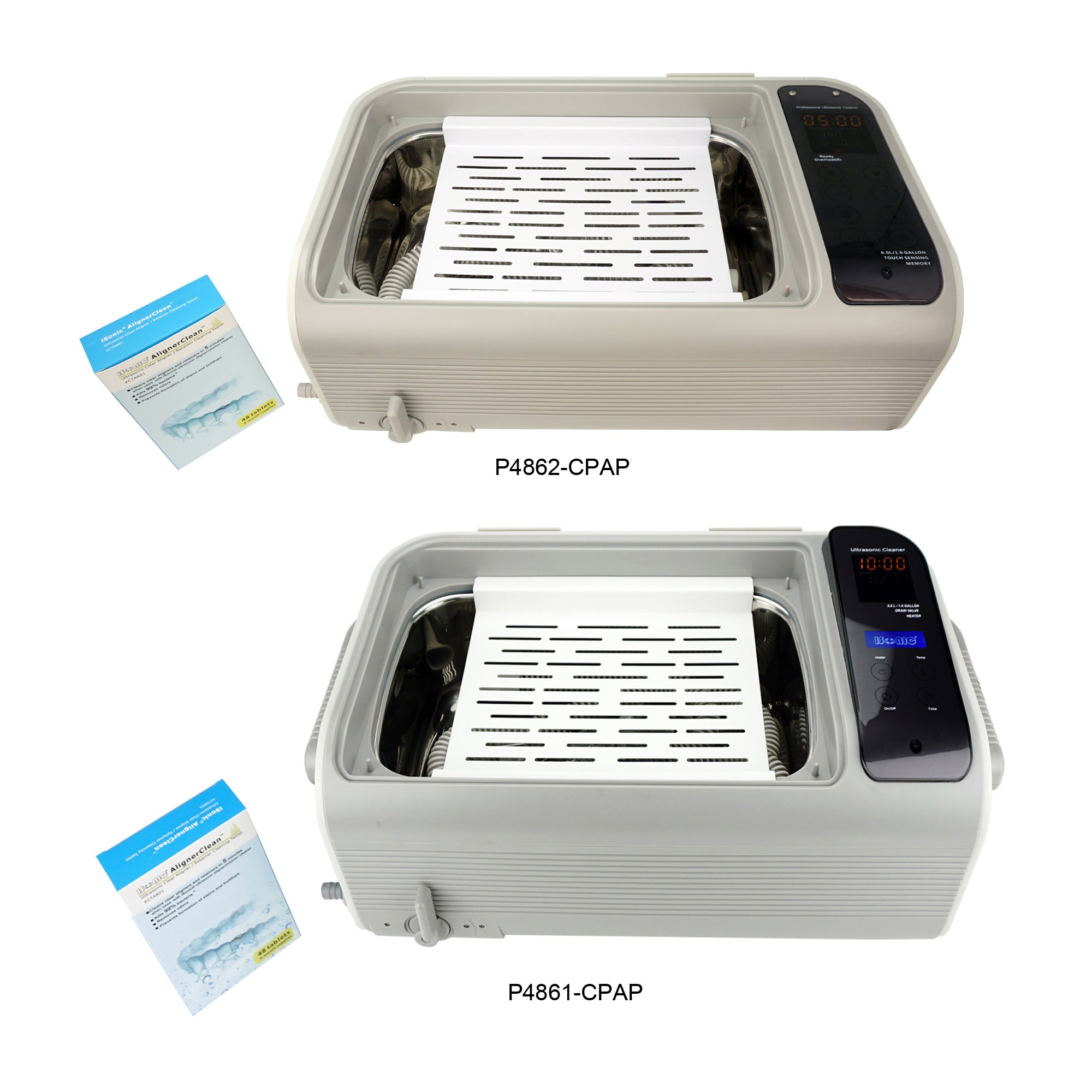 P4862-CPAP (large) | iSonic® Ultrasonic CPAP/BiPAP Cleaner, 1.6Gal/6L ...