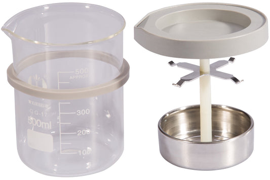 BK07A | iSonic® 500ml glass beaker including a ss. strainer and a jewelry hanger attached to the lid