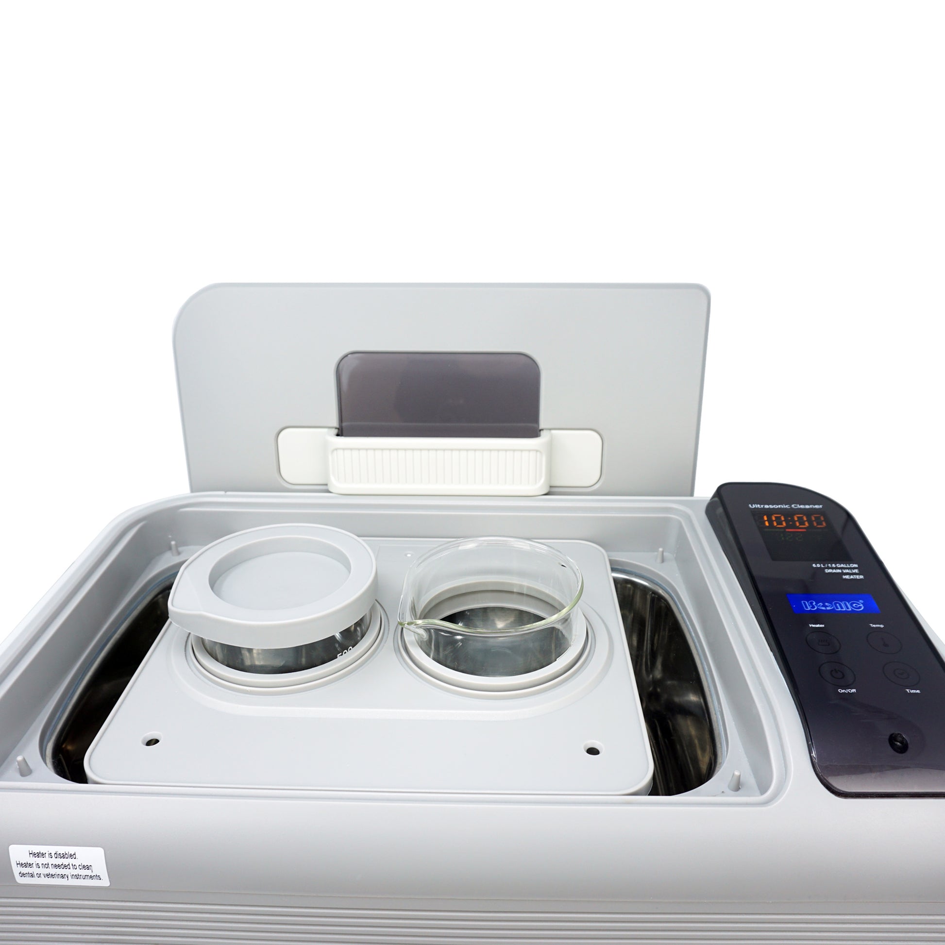 P4831 | iSonic® Ultrasonic Cleaner, 0.8Gal/3L, with a supersized 80W  ultrasonic stack transducer, plastic basket, heater, drain